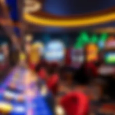 Visual representation of various casino games like slots and poker