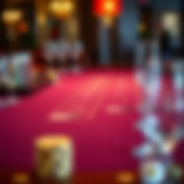 Overview of a baccarat table layout