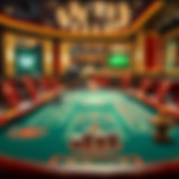 A captivating baccarat table setup showcasing various betting options.