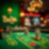 A visually engaging baccarat table setup