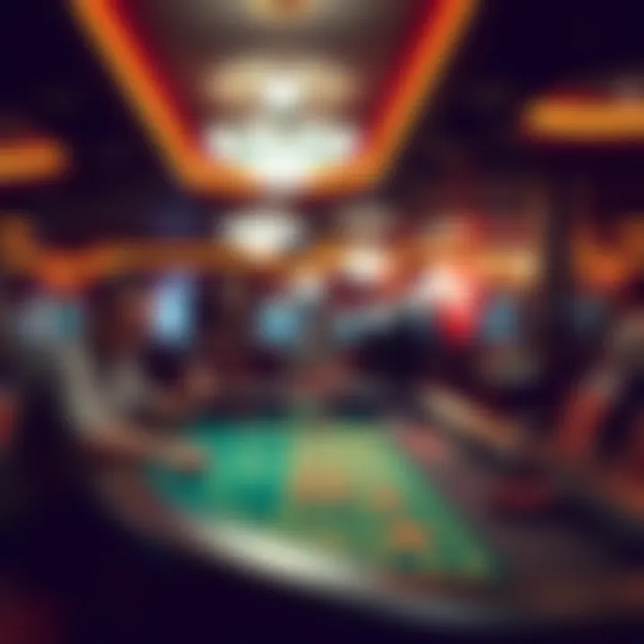 A modern casino environment featuring a live baccarat game in progress