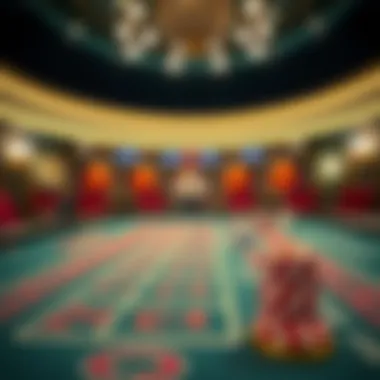 Strategic betting options displayed on a baccarat table