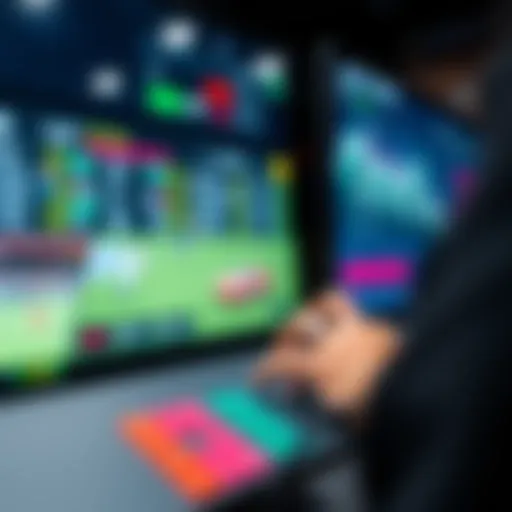 Visual representation of a betting interface highlighting user control.