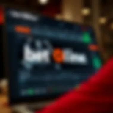 User interface of BetOnline platform