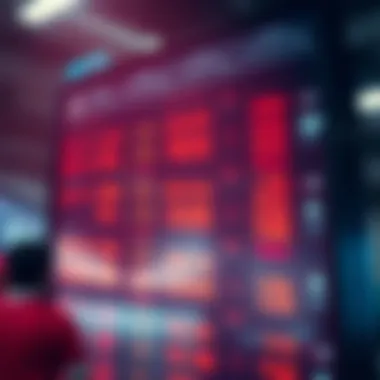 Betting odds displayed on a digital board