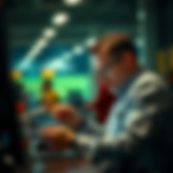 A focused bettor analyzing race details on a digital device