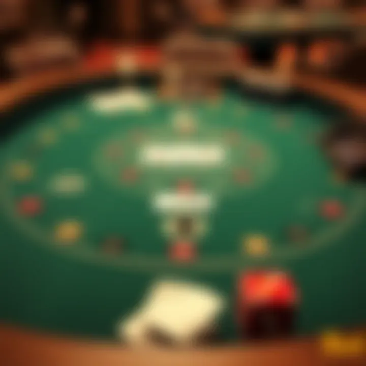 Illustration of blackjack table layout