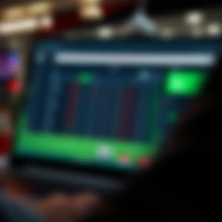 Visual representation of bookmaker software interface