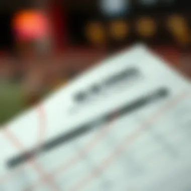 Understanding Betting Slips Close-up of a betting slip on a boxing match