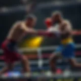 The Thrill of the Fight Dynamic boxing match showcasing fighters in action