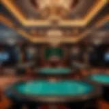 Luxurious casino event setting with elegant decor