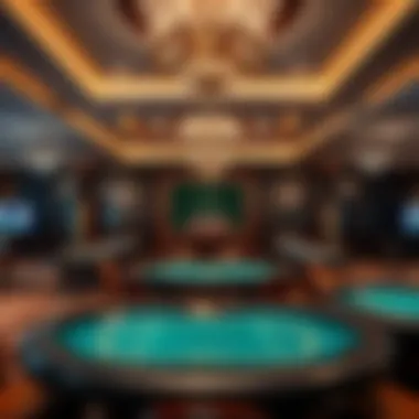 Luxurious casino event setting with elegant decor