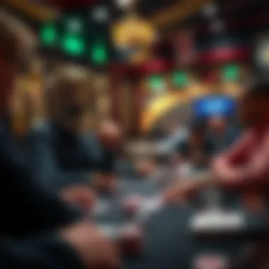 A strategic game of poker in progress