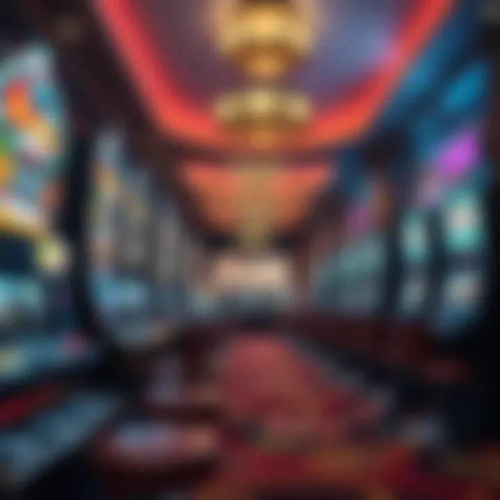 An engaging environment of a casino showcasing slot machines