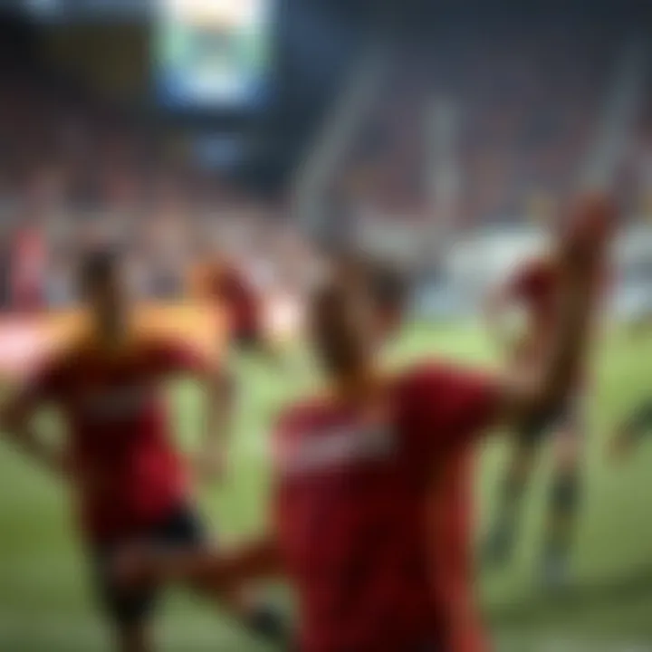 Players in action during a match