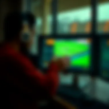 User selecting a platform for cricket streaming