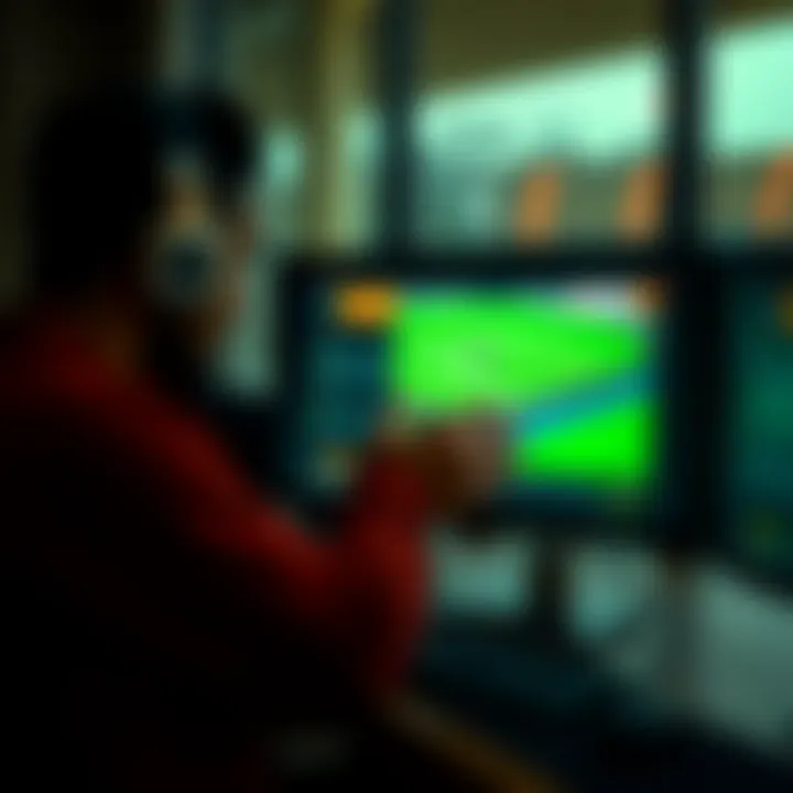 User selecting a platform for cricket streaming