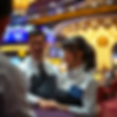 Casino staff providing exceptional customer service