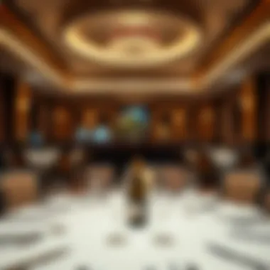 Elegant dining area within a high-end casino