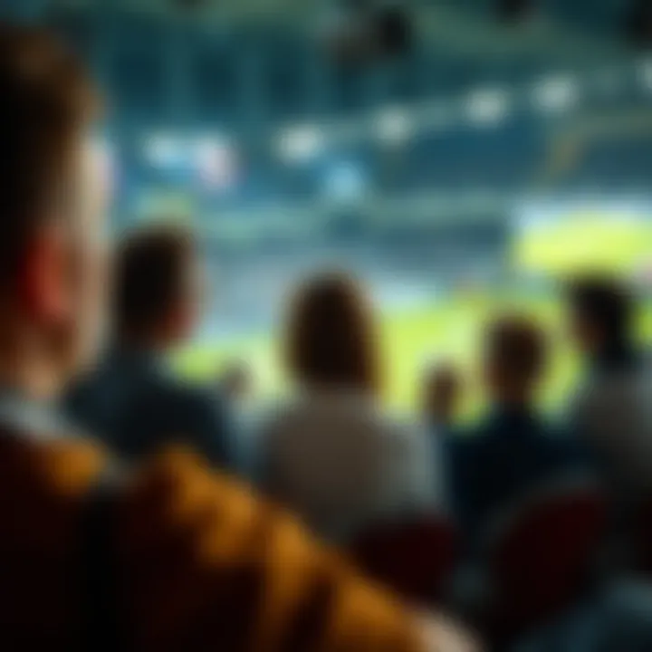 Soccer fans watching a live broadcast