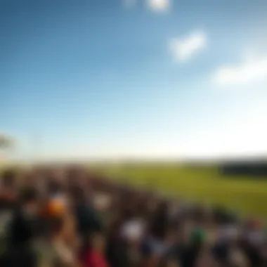 Scenic View of the Grand National Track A scenic view of the Grand National track filled with spectators