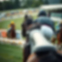 A skilled jockey navigating a turn during a race