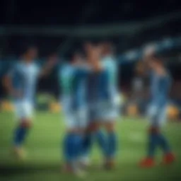 KAA Gent team celebrating a goal