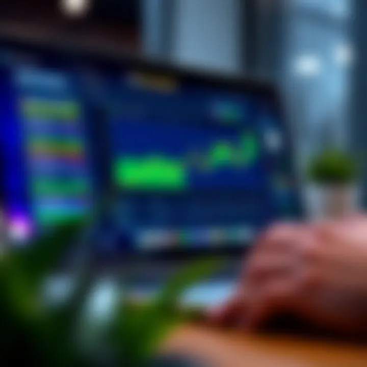 Strategic analysis on a laptop screen