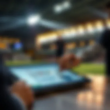 Strategic sports betting analysis on a tablet