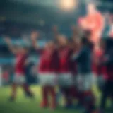 Madura United's team celebrating a victory