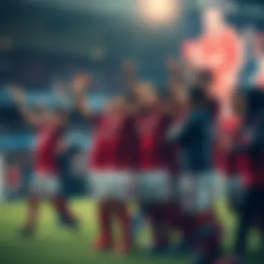 Madura United's team celebrating a victory