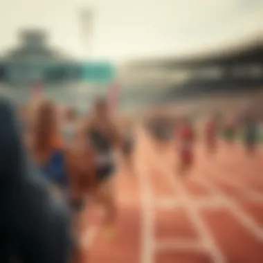 A historical montage of marathon events