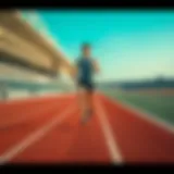An athlete running on a marathon track