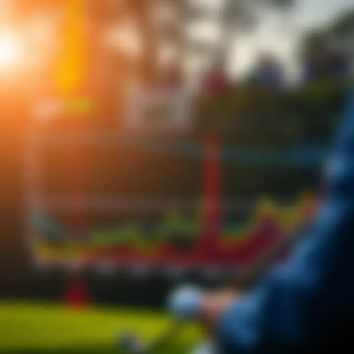 Trends in Betting Odds for the Masters Golf Tournament An analytical graph depicting betting odds trends