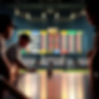 Illustration depicting a betting scenario