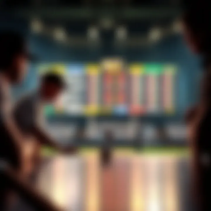 Illustration depicting a betting scenario