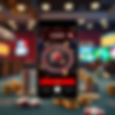 Illustration of advanced mobile casino app interface