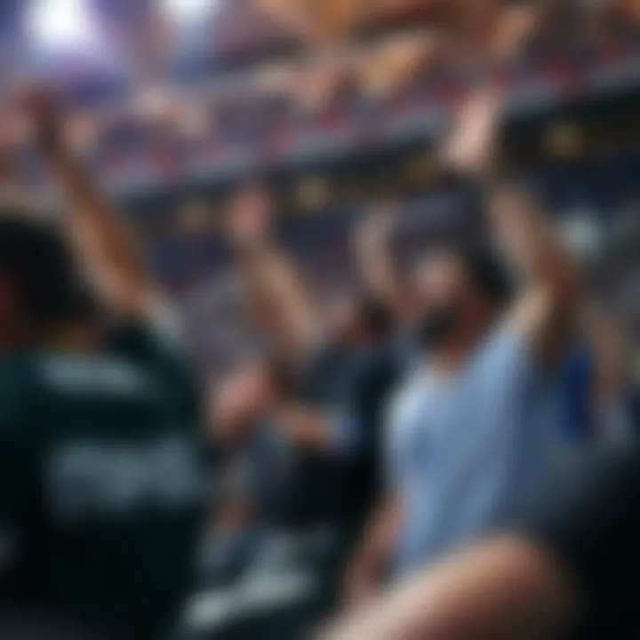 Fans cheering at an MPBL game