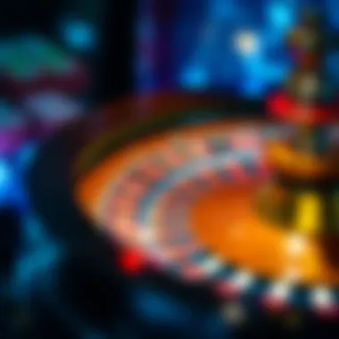 Roulette wheel with vibrant colors