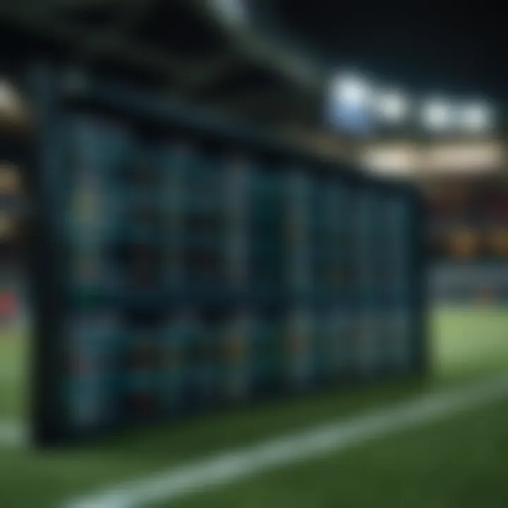 A strategic board displaying soccer match outcomes