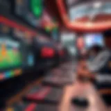 Live betting interface on an international platform