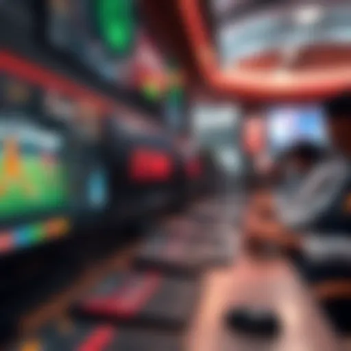 Live betting interface on an international platform