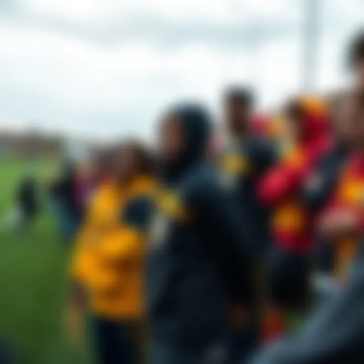 Community engagement event featuring fans and players of the Riverhounds.