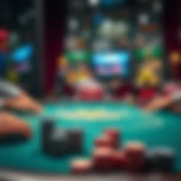 Strategic poker betting table