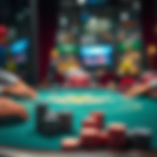 Strategic poker betting table