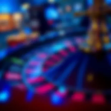 Roulette wheel showcasing various betting options