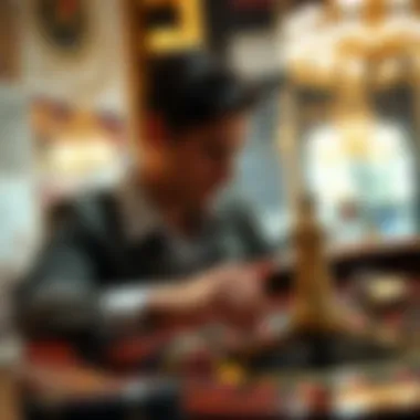 Strategic player analyzing roulette game