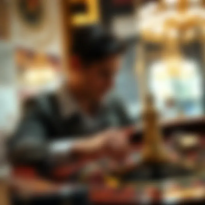 Strategic player analyzing roulette game