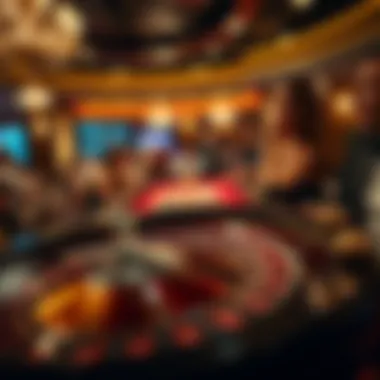 Exciting roulette table with enthusiastic players