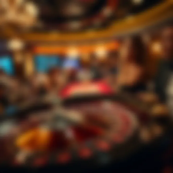 Exciting roulette table with enthusiastic players